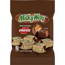 MILKY WAY Milk Chocolate Minis Candy Bars, 2.64 oz Peg Bag image