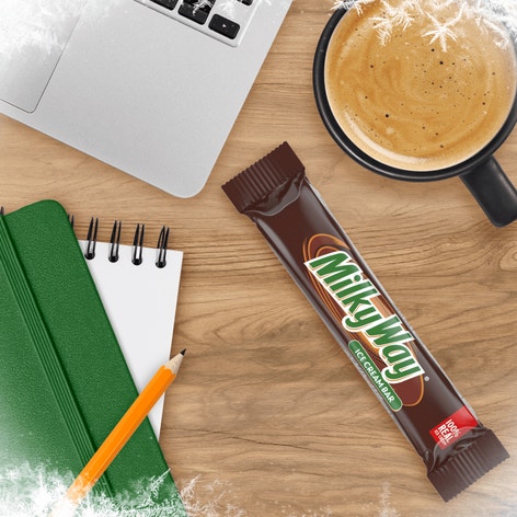 MILKY WAY Chocolatey Ice Cream Bars with Caramel and a Milk Chocolatey Coating, 6 Pack, 2 Oz Bars