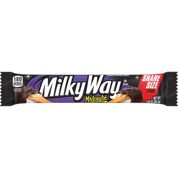 MILKY WAY Midnight Dark Chocolate Share Size Candy Bars, 2.83 oz