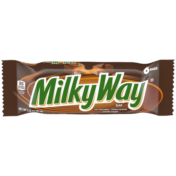 MILKY WAY Milk Chocolate Fun Size Candy Bars, 3.36 oz Bag (Pack of 6)