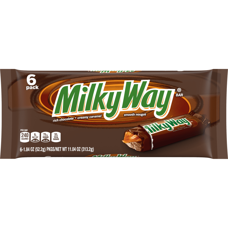 MILKY WAY Milk Chocolate Singles Candy Bar, 11.04 oz (Pack of 6 ...